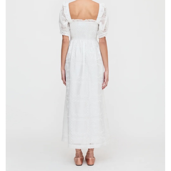 Hill house home Scarlett nap dress in white patchwork organza! NWOT - Picture 2 of 5